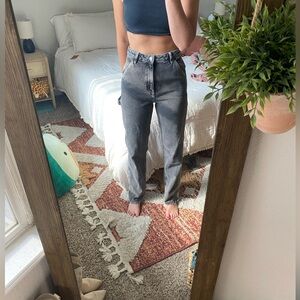 Grey denim cargo like pants